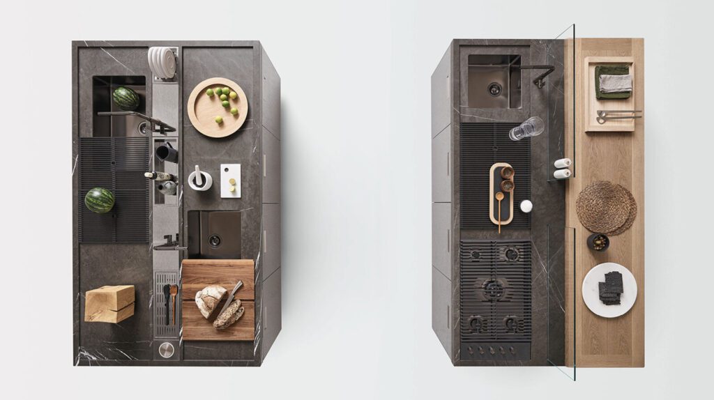 Итальянская кухня Arclinea Italia  двойной остров