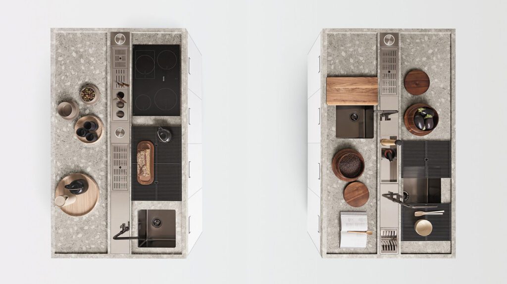 Итальянская кухня Arclinea Italia  двойной остров