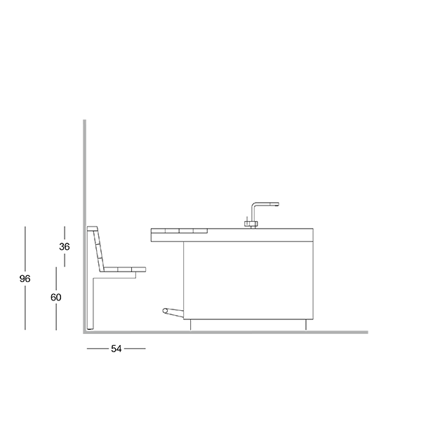 Высокая скамья с рейками