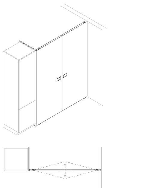 ДВОЙНАЯ ДВЕРЬ С ТОРЦЕВОЙ ПАНЕЛЬЮ