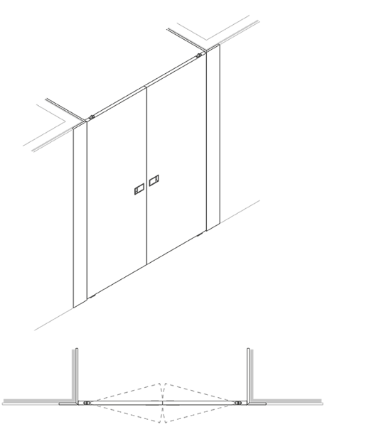 ДВОЙНАЯ ДВЕРЬ С ТОРЦЕВЫМИ ПАНЕЛЯМИ