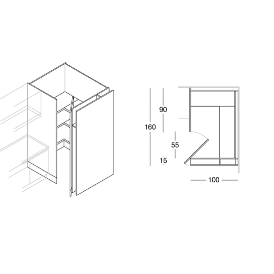 ВЫСОТА БЛОКА H 198-222 СМ