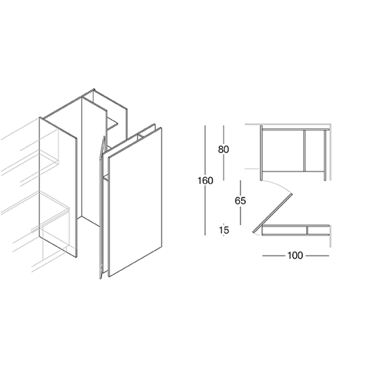 ВЫСОТА БЛОКА С ПРОХОДОМ H 198-222 см