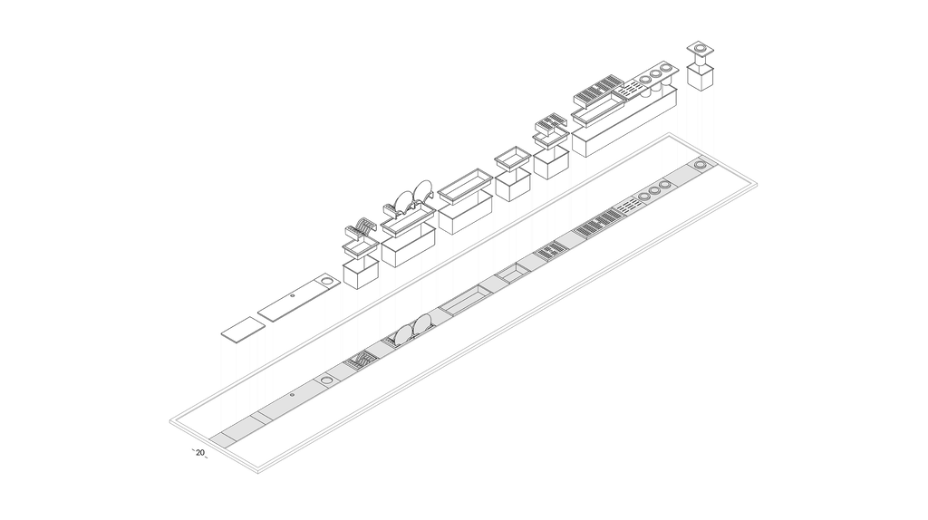 Столешница с дополнительным каналом