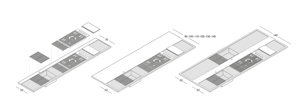 Столешницы для кухонь Arclinea