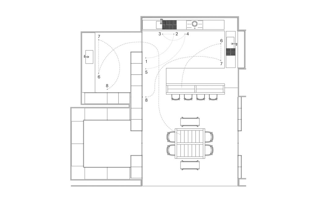 Кухня Arclinea Principia Vina схема
